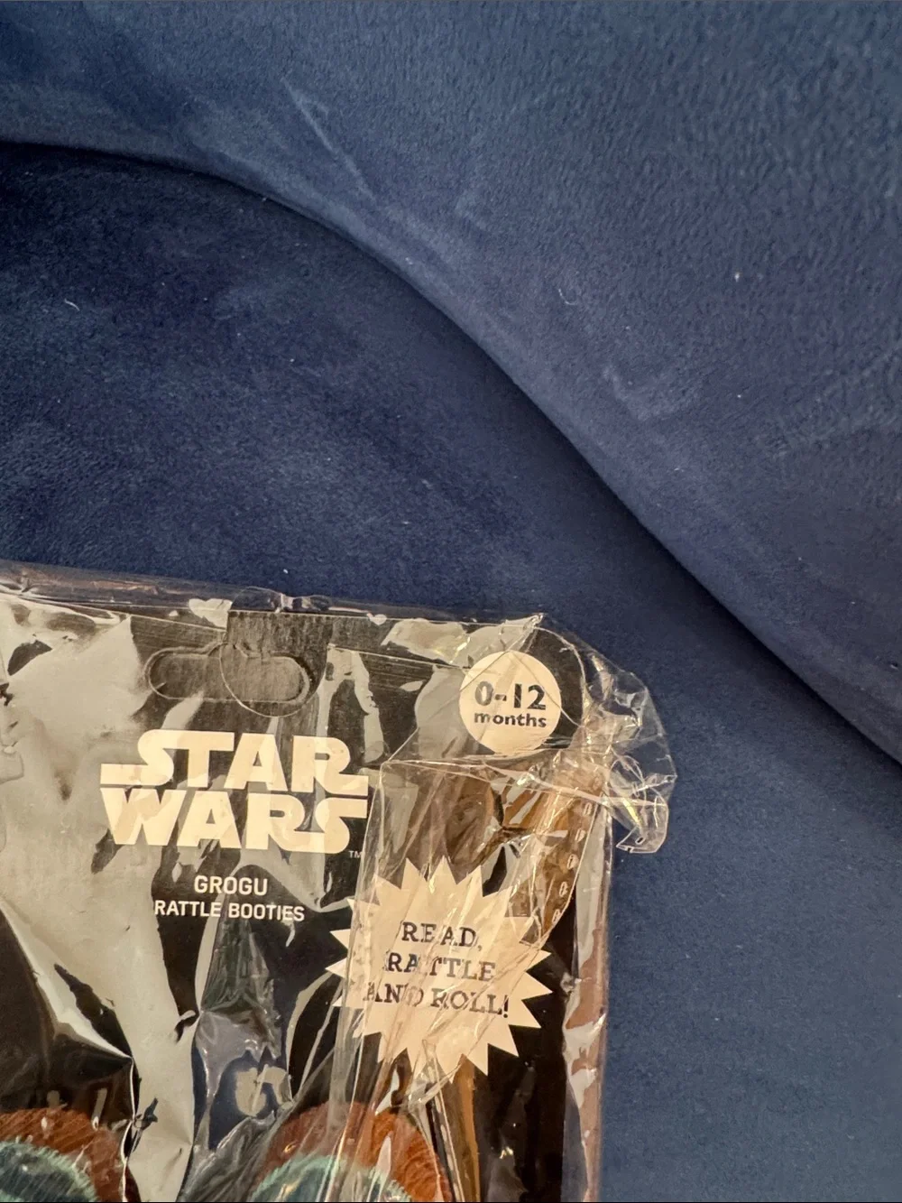Star Wars Grogu Rattle Booties with cute mandarin plush